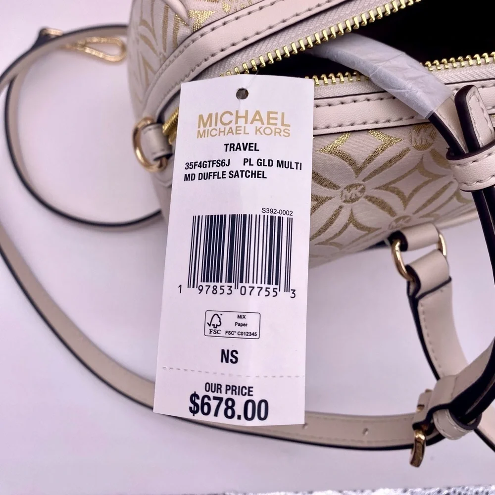 MICHAEL KORS MEDIUM DUFFLE SATCHEL CROSSBODY BAG